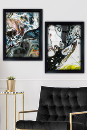 Wallity Cuadro Decorativo Enmarcado Multicolor (Set de 2 piezas, 35 x 45 cm)